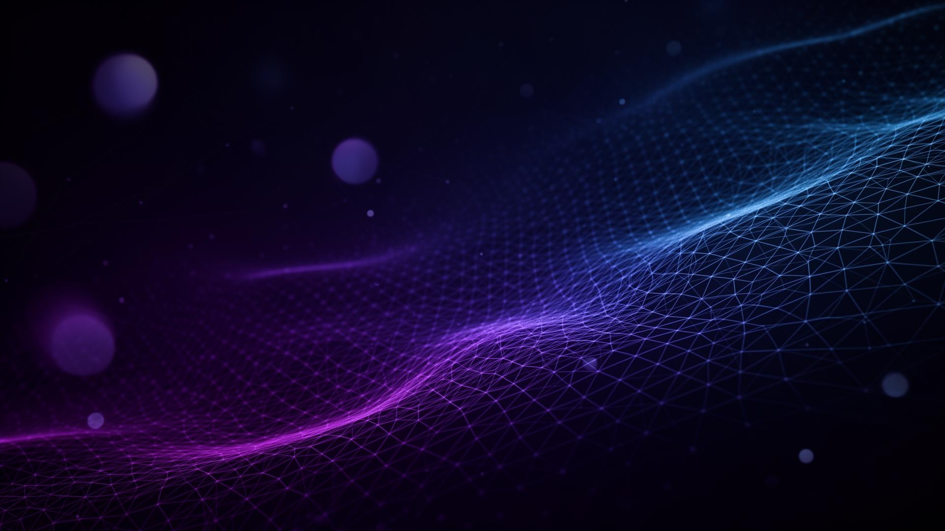 Abstract midnight indigo digital landscape